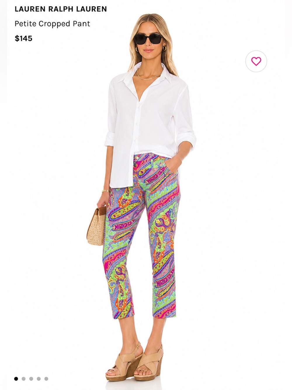Lauren Ralph Lauren Cropped Paisley Print Pants - Multi petite